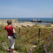 Crotone, Castello Aragonese. Gezicht op de Porto Nuevo