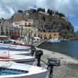 L&iacute;pari. Marina Corta met het Castello erboven