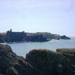 &Icirc;le d'Yeux. Kasteelru&iuml;ne Le Vieux Ch&acirc;teau aan de Atlantische kust
