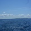 Wolken verzamelen zich alleen bij het &Icirc;le de Groix. In de verte vaart Tartaan