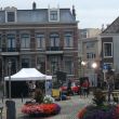 Filmset aan de overkant op de Kriekenmarkt voor een reclamespotje