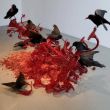 Javier P&eacute;rez, 'Carro&ntilde;a', 2011, Muranoglas, opgezette kraaien.
