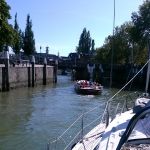 Wachten voor de Engelenburgerbrug in Dordrecht.