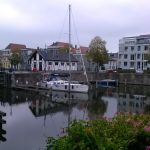 Dulce terug op haar winterplek, tegenover ons huis.