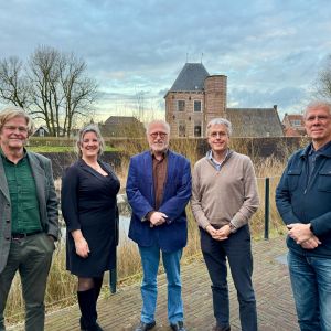 24-02-2025. Vlnr. Pieter de Kort, Mariëlle Bartholomeus, ik, Michiel van Rozendaal en Cees Heijblom