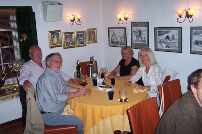 Afscheidsdiner met Paul en Tine Andela in Restaurant De Gevangenpoort in Woudrichem