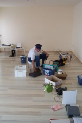 In de lege flat schift ik het gereedschap in mee en niet-mee