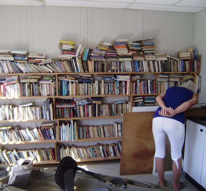 Ans gisteren bij de bookswap in de marina