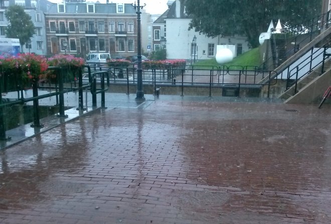 De hele dag regen.