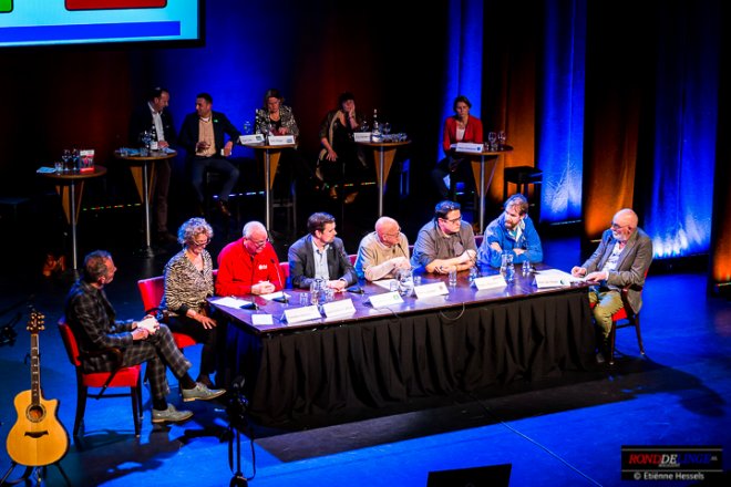 Het lijsttrekkersdebat in De Vijf Zinnen gisteravond (foto: Rond de Linge).