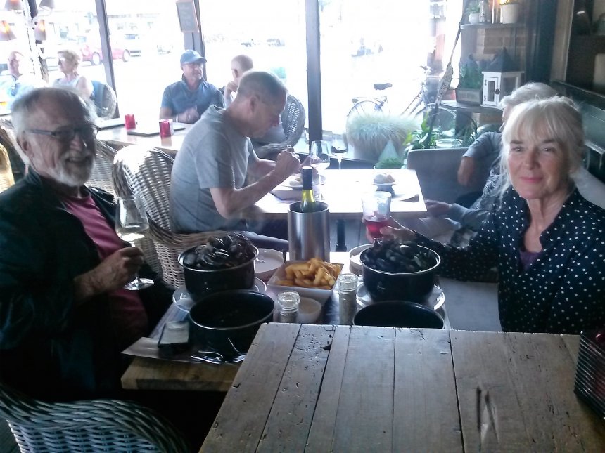 Gisteravond aten we mosselen bij Bistro Beethoven in Oostende.