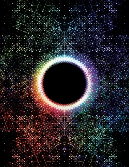 Zou een foto van de schaduw van een zwart gat er zo uitzien? (Illustratie Andy Gilmore, NYT)