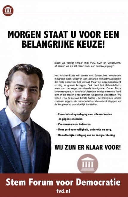 De advertentie die De Telegraaf vanmorgen weigerde te plaatsen.