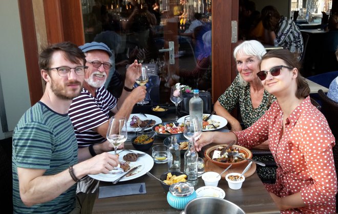 Met Rommert en Lois bij Griekse Taverna 