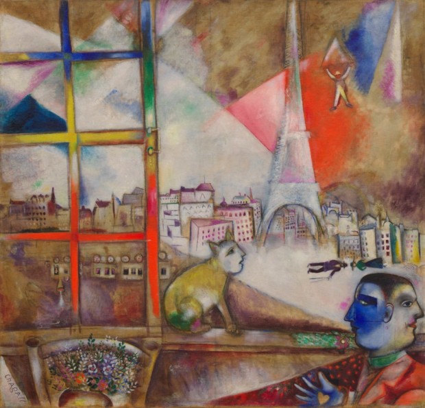 Marc Chagall, Paris through the Window, olie op canvas, 1913, Solomon R. Guggenheim Museum, New York