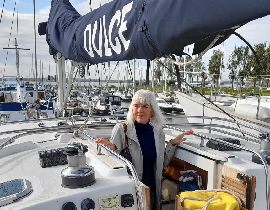 Anna vanmorgen op de Dulce.