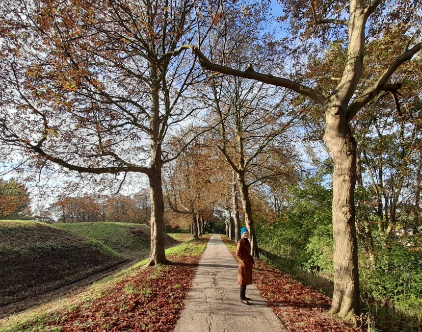 Op de westelijke stadswal bij het 2e bastion.
