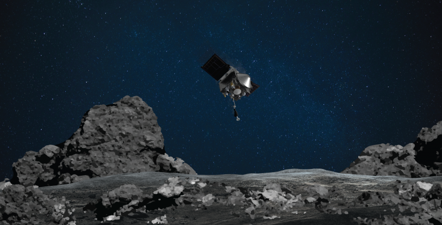 NASA’s OSIRIS-REx-missie landt op de planetoïde Bennu (Artists