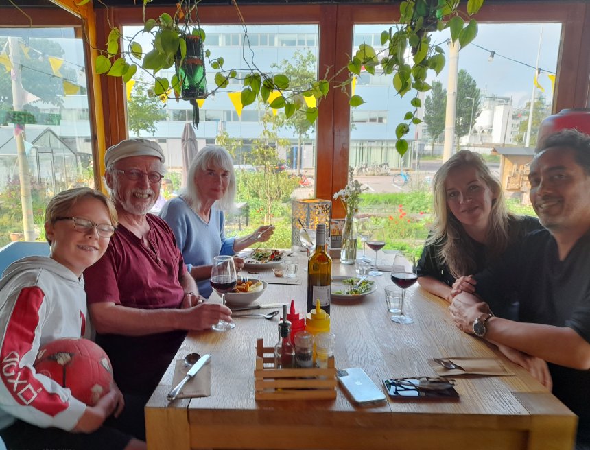 Met Thijs, Floor en Jason bij De VerbroederIJ in Amsterdam Noord.