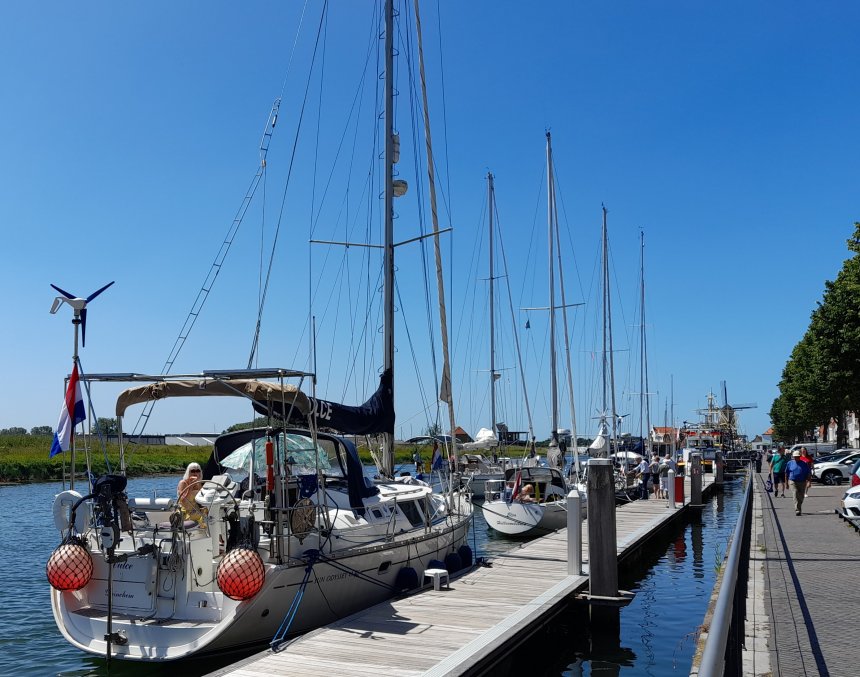 Dulce gisterochtend in de Nieuwe Haven in Zierikzee.