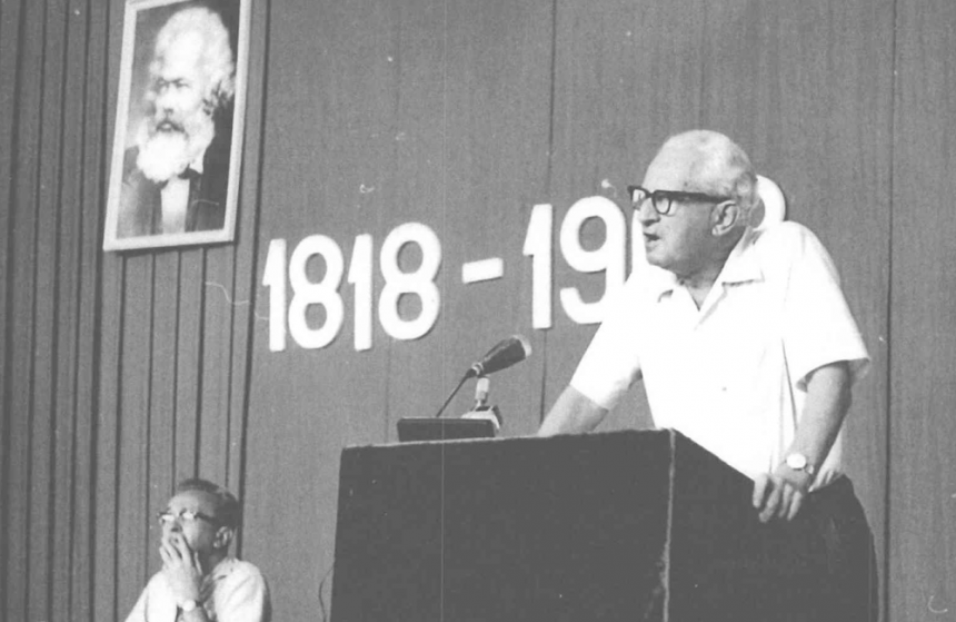 Herbert Marcuse in 1968 op de Praxis Summerschool in het voormalige Joegoslavië.