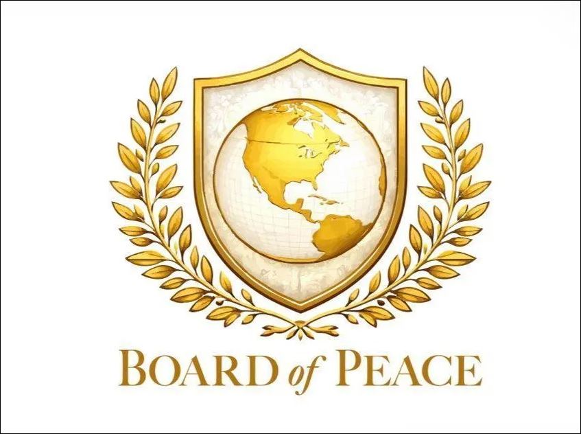 Het logo van het Vredesberaad van Trump (bron: CNN)